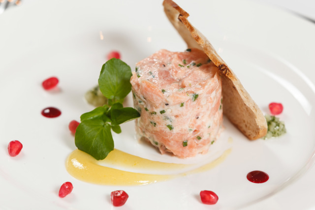 Close-up image of salmon mousse 